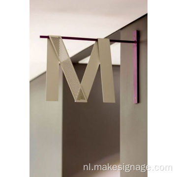 Metalen wrap-around letters